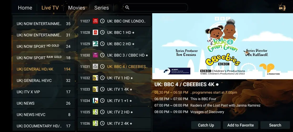Anubis IPTV streaming interface preview number 6