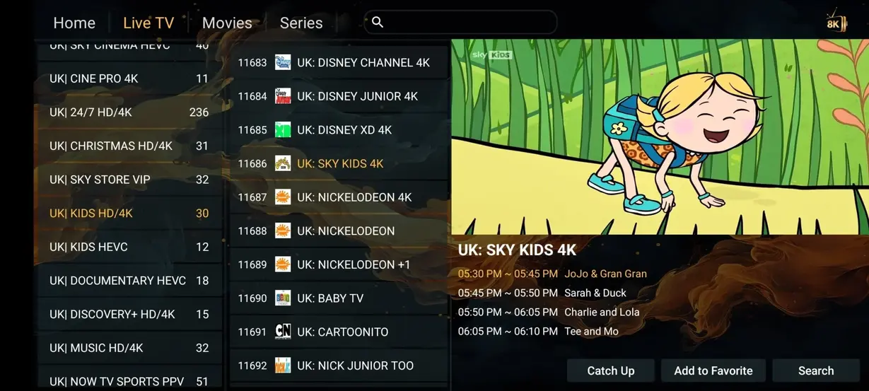 Anubis IPTV streaming interface preview number 8