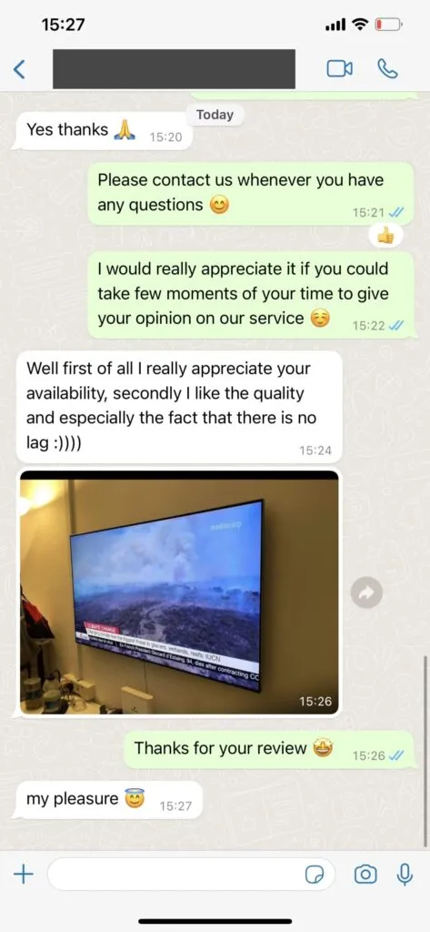 Anubis IPTV WhatsApp support experience number 2