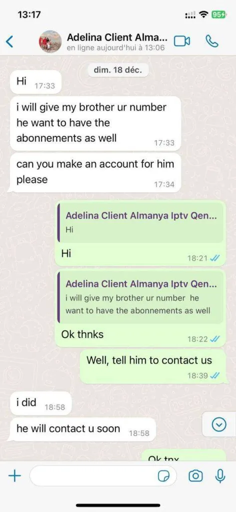 Anubis IPTV WhatsApp support experience number 5